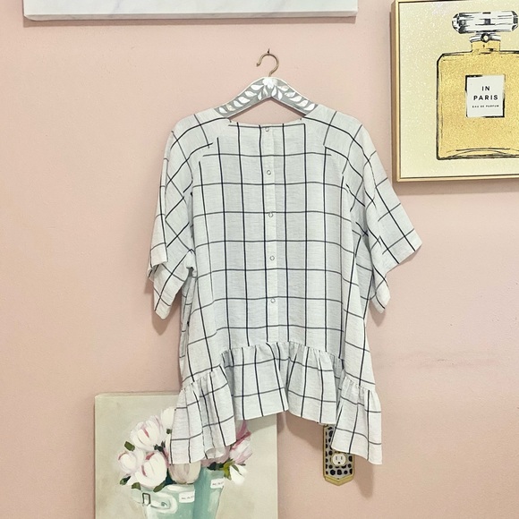 ASOS | Grid Linen Top - Picture 5 of 5